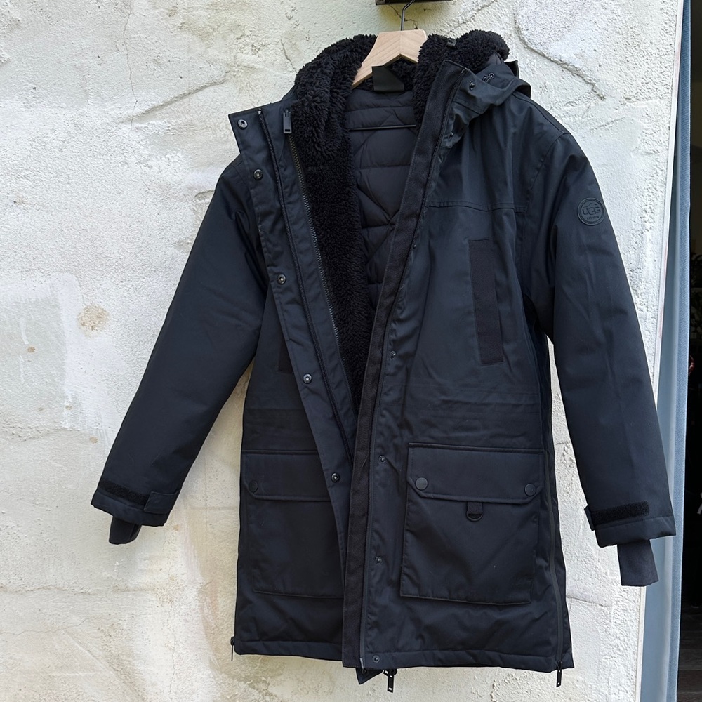 UGG Black parka NWT